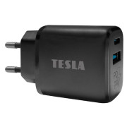 TESLA lādētājs T220 25W melns (USB-A, USB-C)
