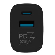TESLA lādētājs T220 25W melns (USB-A, USB-C)
