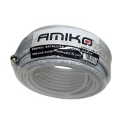 Koaksiālais kabelis 20m Amiko RG6W20CCS40+2F DUAL-SHIELD