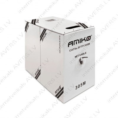 Kabelis UTP CAT5 305m rullis Amiko Kabelis UTP CAT5 305m rullis Amiko