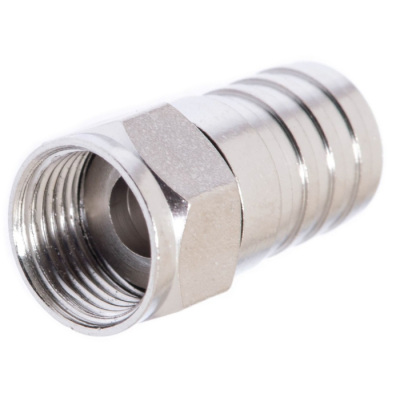 F-konektors apspiežams RG-6 F-konektors apspiežams RG-6