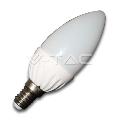 LED spuldze 4W E14 Candle 2700K VTAC LED spuldze 4W E14 Candle 2700K VTAC