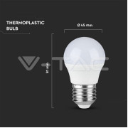LED spuldze 4W E27 G45 4500K VTAC