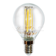 LED spuldze 4W Filament  E14 P45 2700K Dimmable VTAC