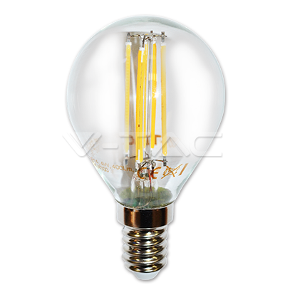 LED spuldze 4W Filament E14 P45 2700K Dimmable VTAC LED spuldze 4W Filament E14 P45 2700K Dimmable VTAC
