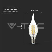 LED spuldze 4W VTAC LED
