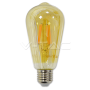 LED spuldze 6W E27 Filament Amber Cover ST64 2200K VTAC