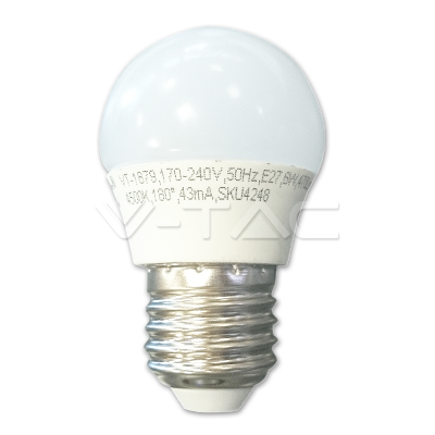 LED spuldze 6W E27 G45 2700K VTAC LED spuldze 6W E27 G45 2700K VTAC