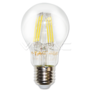 LED spuldze 6W Filament E27 A60 4000K VTAC
