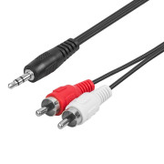 Savienotājvads 2RCA x Mini Jack 3.5mm 1.5m