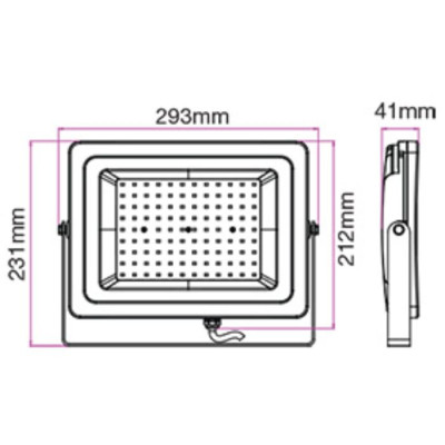 V-TAC 100W SMD Slim Flood light 4500K V-TAC 100W SMD Slim Flood light 4500K