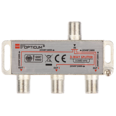 Dalītājs (aktīvs) Opticum 3x1 5-2400 MHz Dalītājs (aktīvs) Opticum 3x1 5-2400 MHz